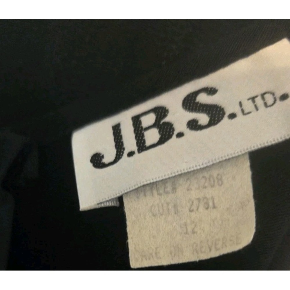 Vintage Black MaxiDress by JBS Limited Tie Back Rose Embellished Prairie Style - Picture 4 of 8